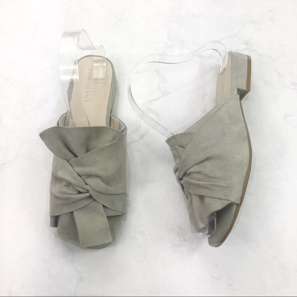 [Kenneth Cole] Gray Suede Slip On Sandal - Picture 1 of 5